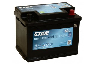 Аккумулятор Exide Start-Stop AGM EK600 (60 A/h), 680A R+