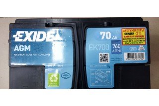 Аккумулятор Exide Start-Stop AGM EK 700 (70 A/h) 760A R+
