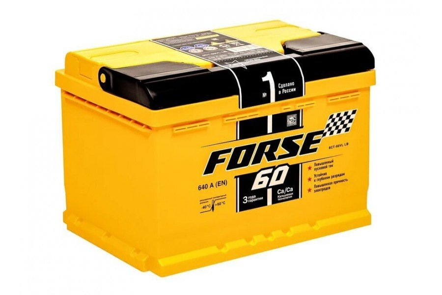 Аккумулятор Forse 6СТ-60 A/h 600A R+ Аккумулятор Forse 6СТ-60 A/h 600A R+