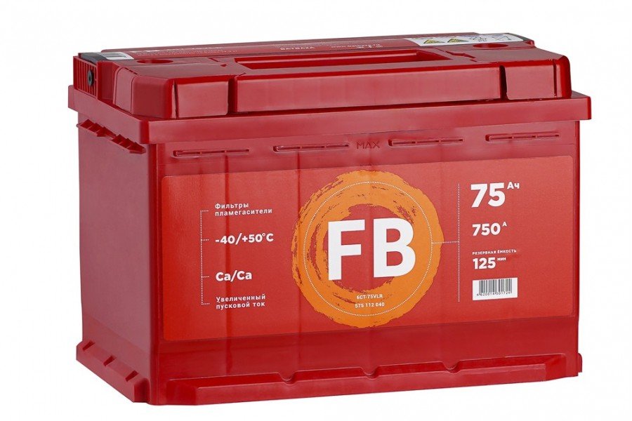 Аккумулятор FB 75 a/h 750A R+ Аккумулятор FB 75 a/h 750A R+
