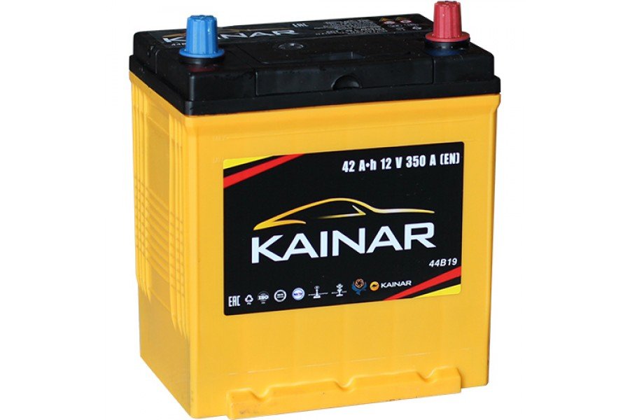 Аккумулятор Kainar Asia 42 JR+ тонкие клеммы с бортом