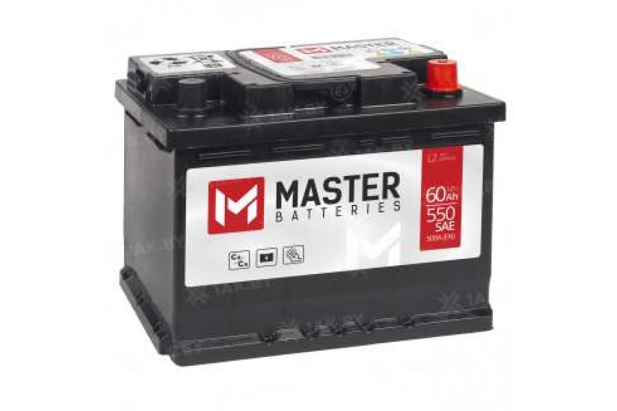 Аккумулятор MASTER BATTERIES 60 A/h 500A R+ Аккумулятор MASTER BATTERIES 60 A/h 500A R+