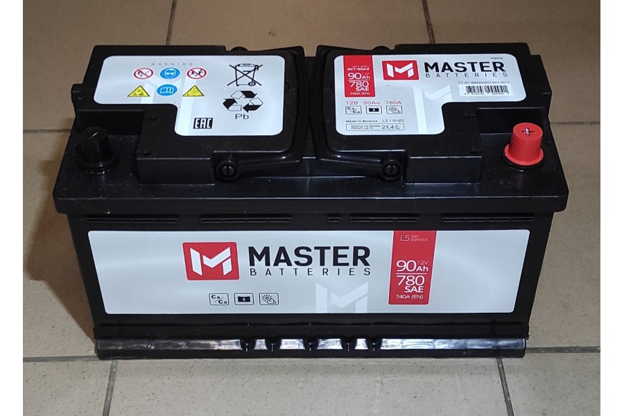 Аккумулятор MASTER BATTERIES 90 A/h 780A R+ Аккумулятор MASTER BATTERIES 90 A/h 780A R+