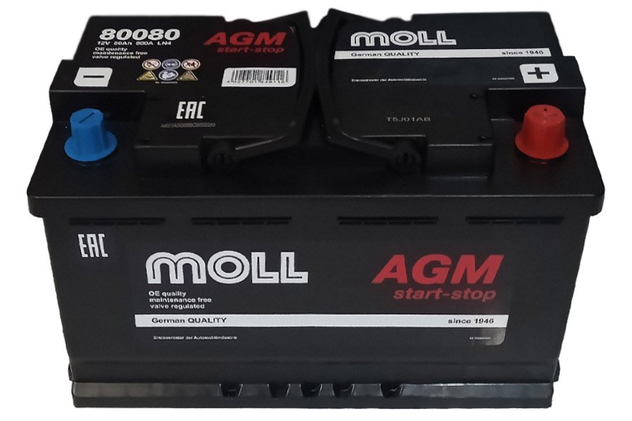 Аккумулятор Moll Start-stop AGM 80 A/h 800(EN) Аккумулятор Moll Start-stop AGM 80 A/h 800(EN)