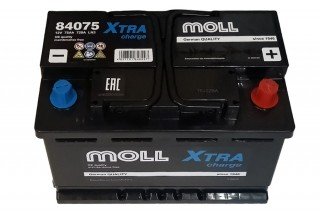 Аккумулятор Moll XTRA Charge 75a/h 720A (84075)