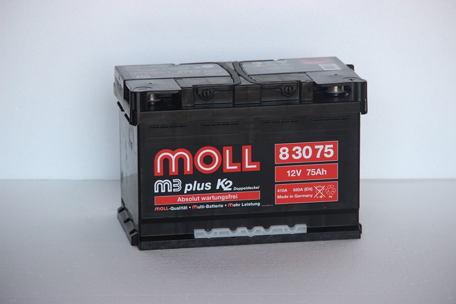 Аккумулятор Moll M3 Plus 75 A/h 680A (EN)