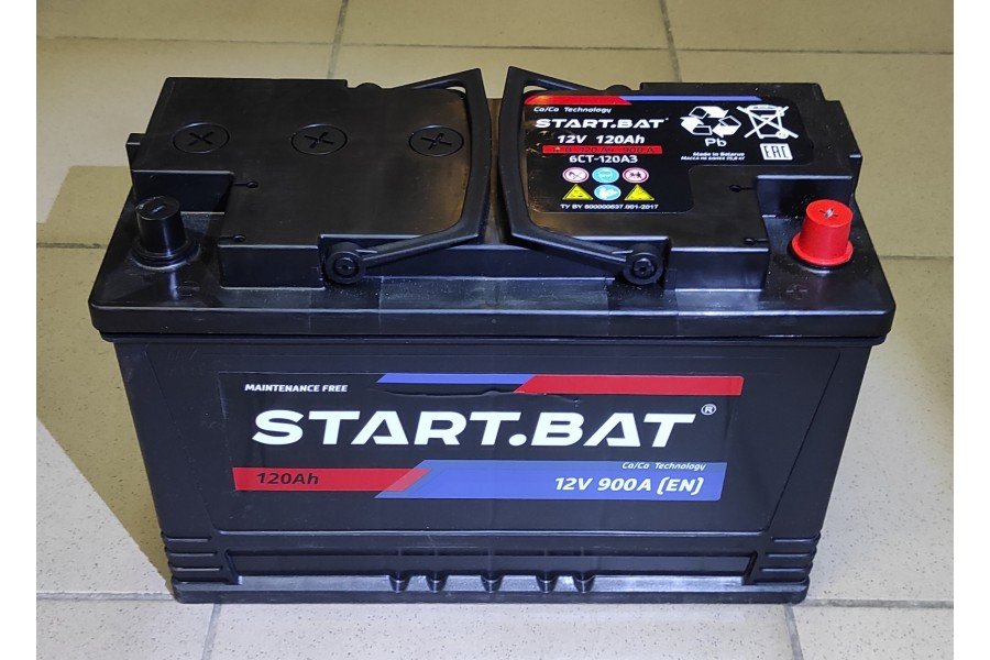 Аккумулятор Start.bat 6ст-120 A/h 900A (EN) Аккумулятор Start.bat 6ст-120 A/h 900A (EN)
