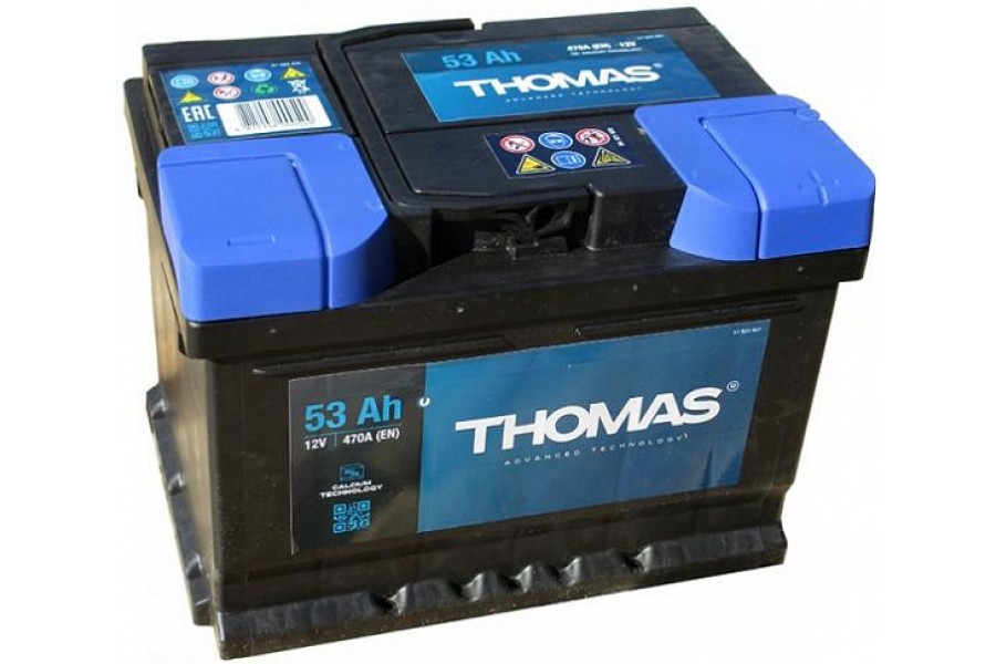 Аккумулятор Thomas 53 A/h 510A R+