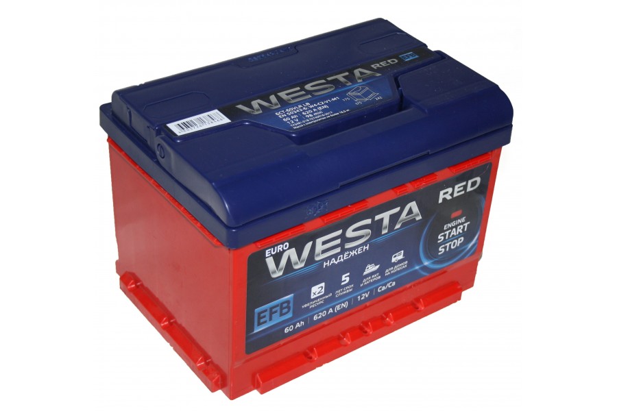 Аккумулятор Westa RED EFB 60 A/h 620A