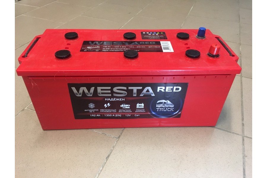 Аккумулятор Westa 192 A/h 1350 (EN) Red