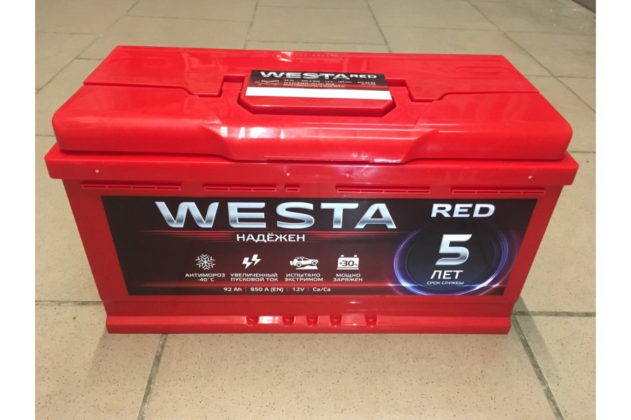 Аккумулятор Westa RED 92 A/h 850A