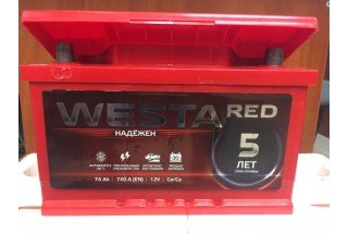 Аккумулятор Westa RED 74 R+ 740A