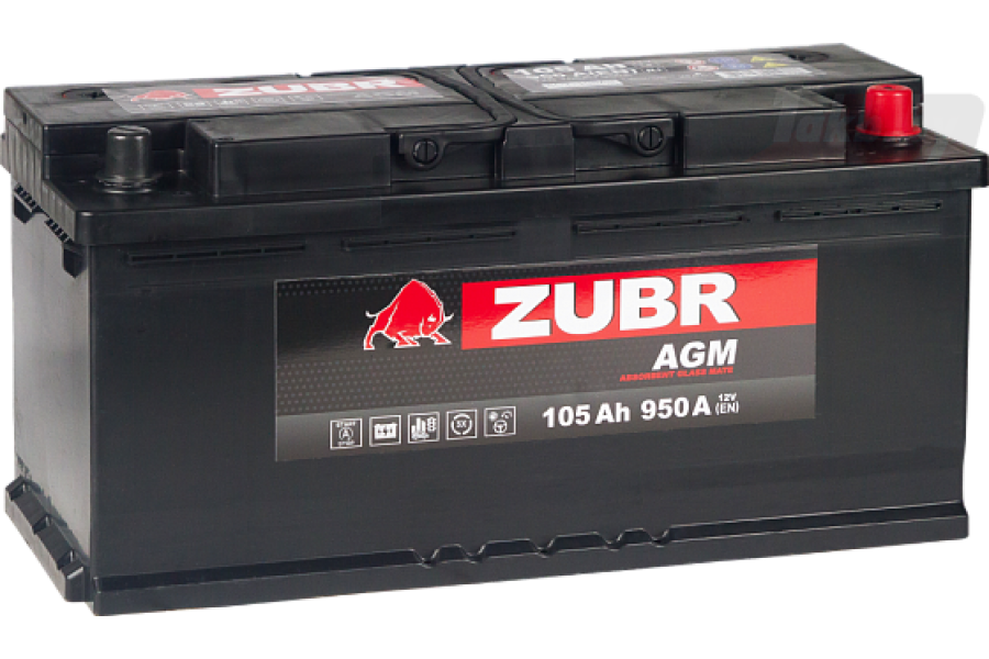 Аккумулятор Zubr AGM 105A/h 950A R+