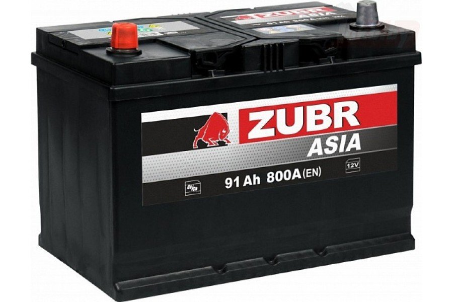 Аккумулятор Zubr Ultra ASIA 91A/h 800А R+