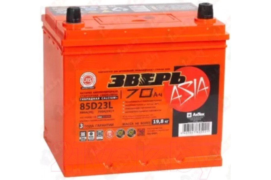 Аккумулятор Зверь Asia 70 A/h 700A R+ Аккумулятор Зверь Asia 70 A/h 700A R+