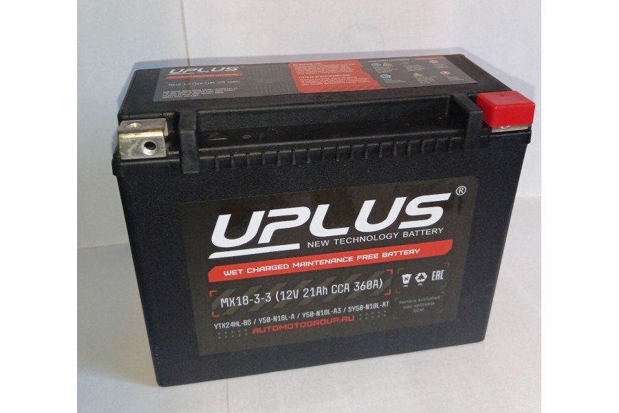 Аккумулятор UPLUS Super Star MX 18-3 12 V 21Ah R+ Аккумулятор UPLUS Super Star MX 18-3 12 V 21Ah R+