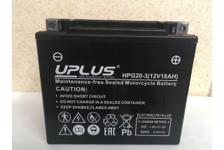 Аккумулятор UPLUS Nano Gel HPG20-3 (YTX20L-BS 518901) 18 A/h R+