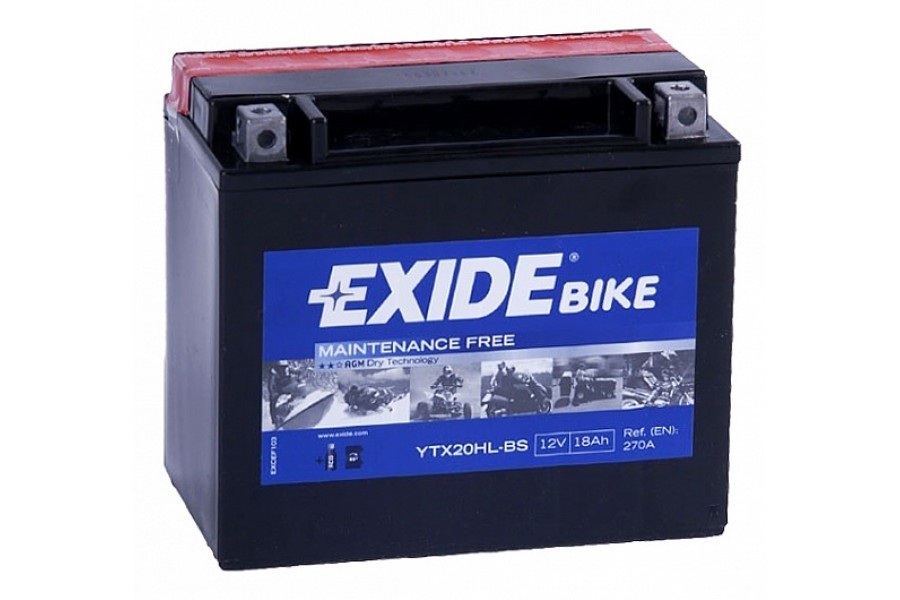 Аккумулятор Exide ETX20HL-BS (18 A/h), 270А R+
