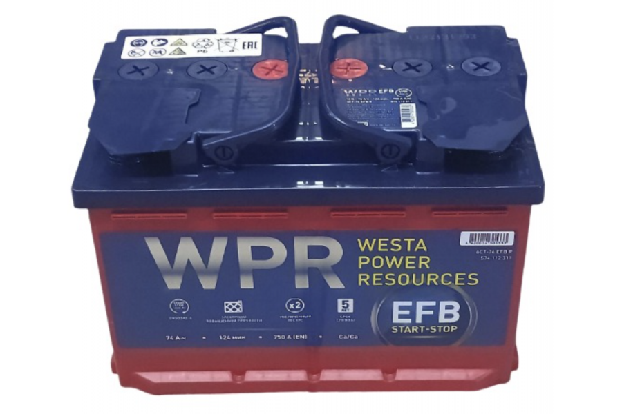 Аккумулятор WPR Premium EFB 74 a/h 750A