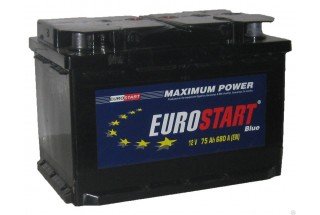 Аккумулятор Eurostart Blue 75 A/h 680А R+